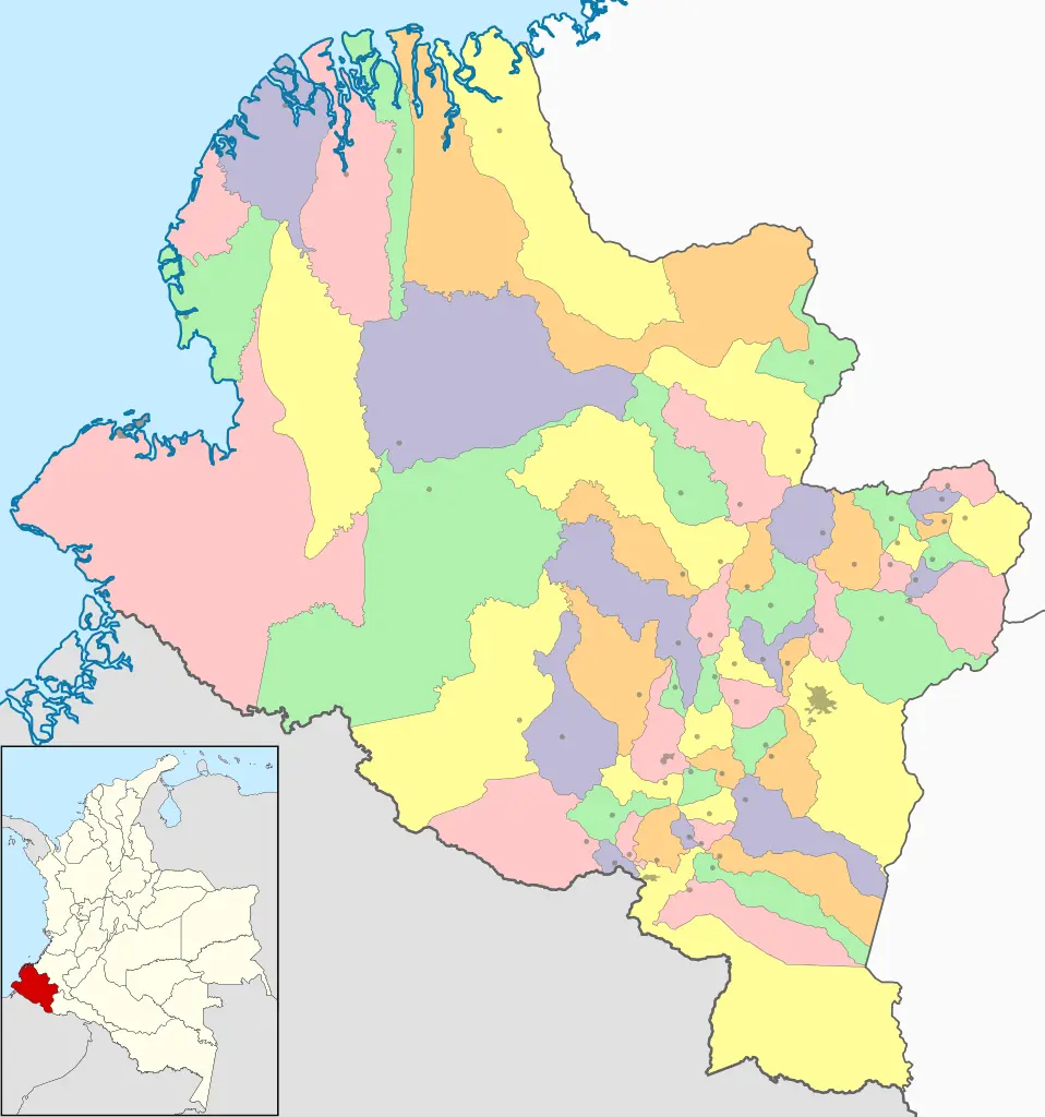 map nariño colombia