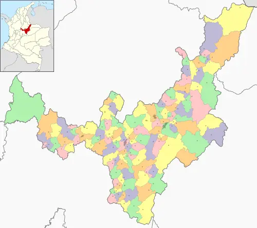 map of the department of boyacá colombia