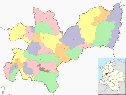 map department caldas colombia