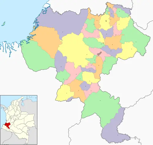 mapa departamento cauca colombia