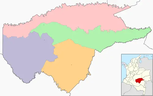 map department guaviare colombia