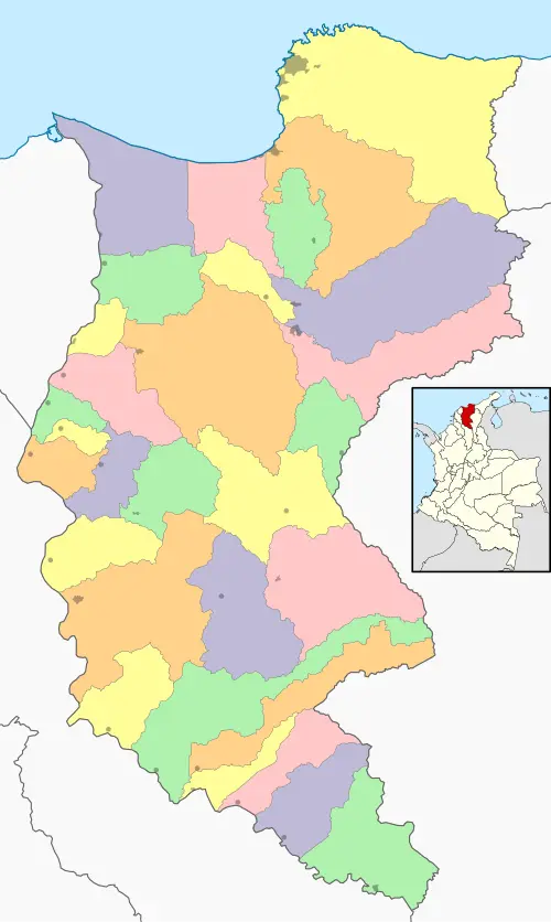 mapa departamento magdalena colombia