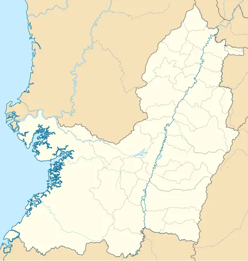 map of department valle del cauca colombia
