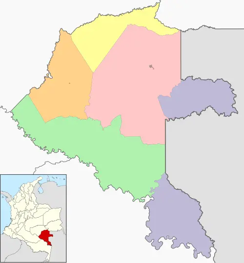 Vaupés Department Map Colombia